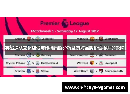 英超球队文化建设与传播策略分析及其对品牌价值提升的影响